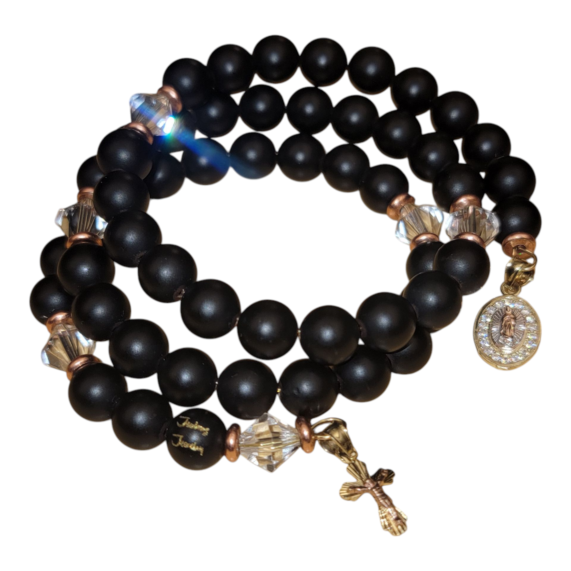 Protection Against Negative Energy Blessed Rosary Bracelet