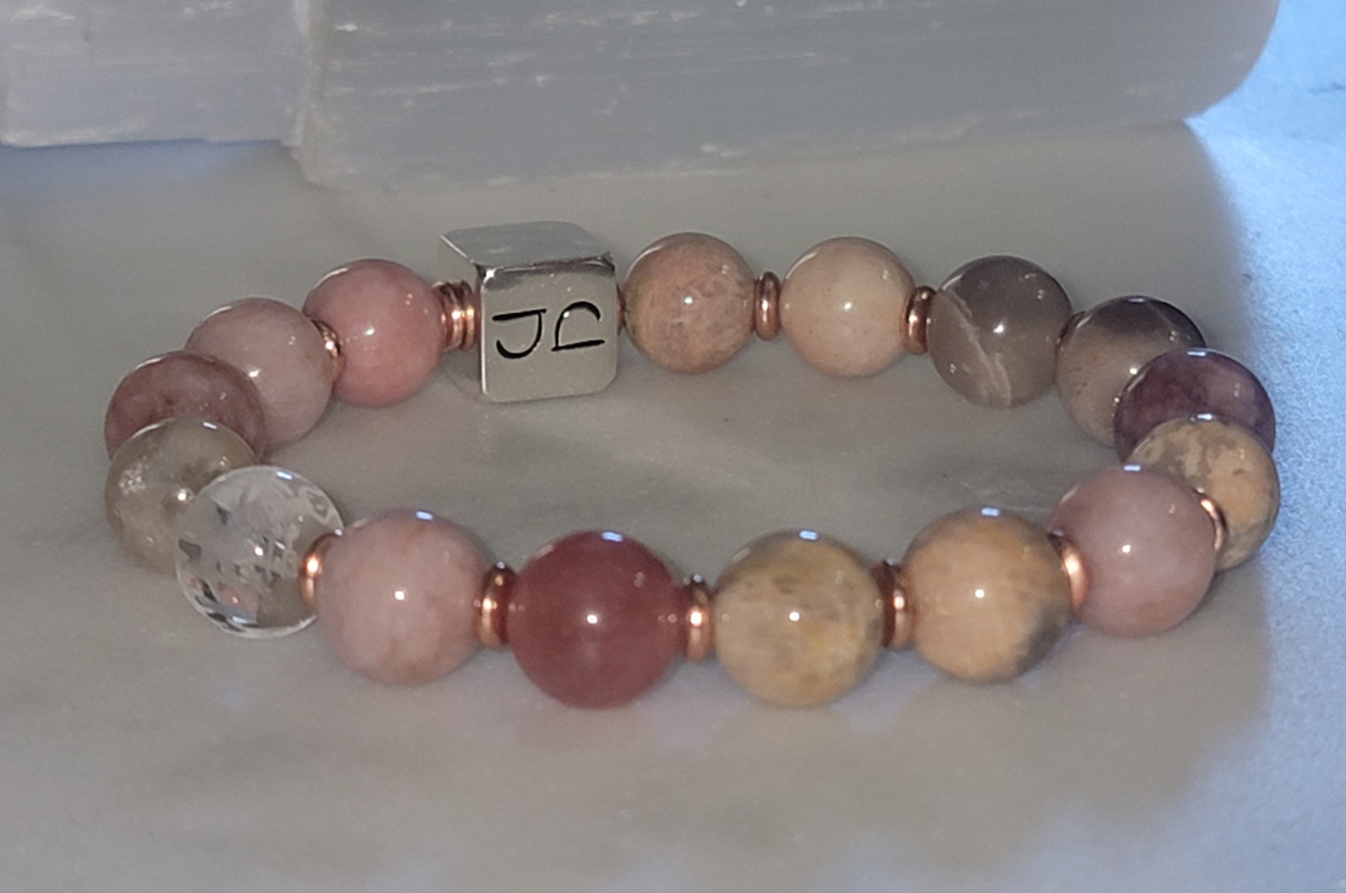 Classic Sunstone Copper 10mm Gemstone Energy Bracelet